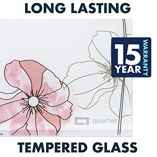 Quartet Glass Desktop Notepad, 9" x 6", Whiteboard, Dry Erase Surface, Floral/White, 2 Pack (GDP96P) - color: Floral, style: Desktop Notepad (2pk)