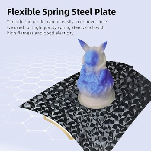 Black Spring Steel PEO & PET Dual-Sided Smooth Build Plate for Bambu Lab X1C/X1E/P1S/P1P/A1/P2S, 257x257 mm Flexible Magnetic Heated Bed, 3D Printer Accessories - color: Diamond PEO+Carbon Fiber PET