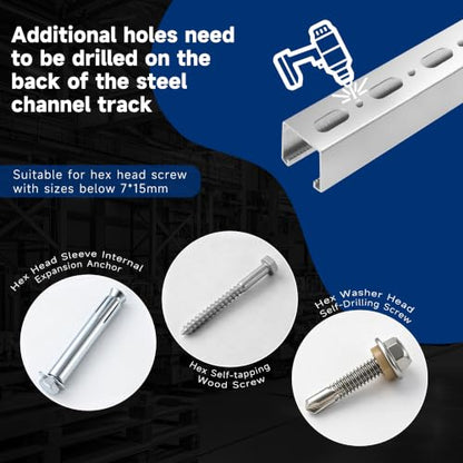 8 Wheel Trolley Assembly Rollers.Eight Bearing Trolley Assembly.The top of the Trolley has Room for Set Screws, Allowing the use of a 1-5/8" high Strut Channel or Higher Metal Strut Channel. - style: D-8Wheel Trolley 2pcs