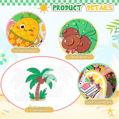 Epakh Summer Bulletin Board Decorations Set We are Ready for a Sweet Summer Classroom Decor with Fruit Palm Trees Cutouts for Teacher Wall Door Hawaii Beach Theme Classroom Display - style: Sweet Summer