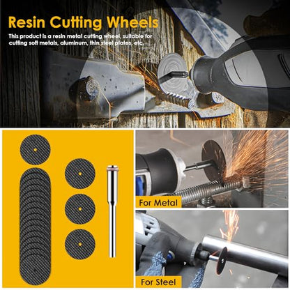 44 Pcs Gold Cutting Wheel Set Compatible with Plastic for Rotary Tool - color: Gold