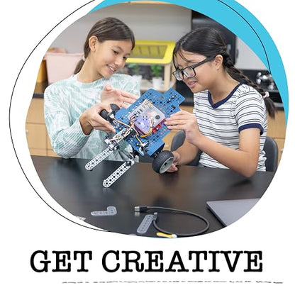 Pitsco Education Seeker Educational Classroom Robot | STEM Robotics Kit with Story-Driven Curriculum | Simulator & Block-Based Coding, Programmable Robot for Middle School Grades 6–8