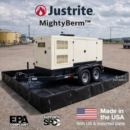Justrite MightyBerm Fuel Spill Containment Berm, Made in the USA - size: 6' x 6'