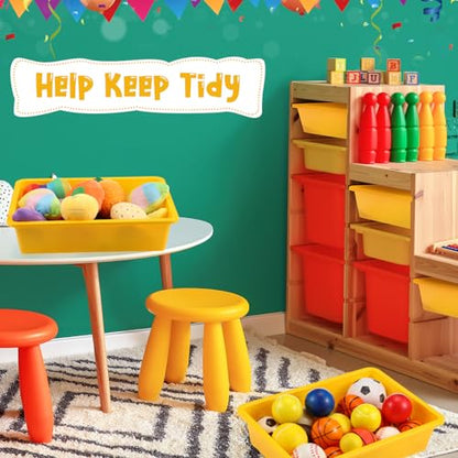Hoteam 10 Pack Flat Bins Paper Trays,Yellow,13.78 X 9.84 X 3.15 Inch - color: Yellow, size: 13.78 x 9.84 x 3.15 Inch