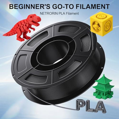 16 Colors PLA Filament 1.75mm Bundle, 250g per Spool, 16 Rolls, 4kg Total, 3D Printer Filament, Individually Vacuum Packed, Dimensional Accuracy +/- 0.02mm