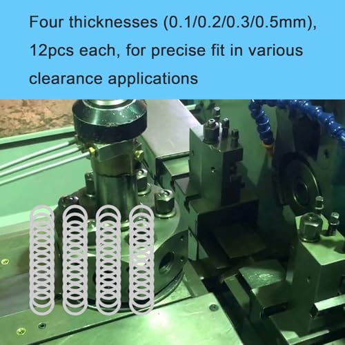 M6×8mm 304 Stainless Steel Shim Washers, Thin Spacers for Precise Alignment - size: M6x8
