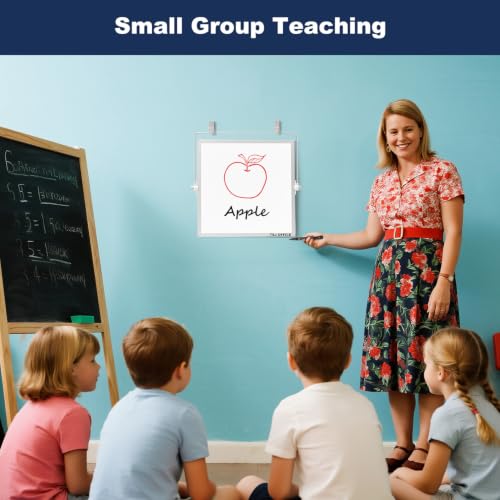 TSJ OFFICE Small White Board - 12 X 12 Inches Silver Framed Dry Erase Board - color: Silver, size: 12"W x 12"H