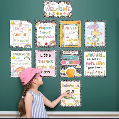 Composition Notebook Classroom Decor, Motivational Back to School Posters - color: Welcome Back to School