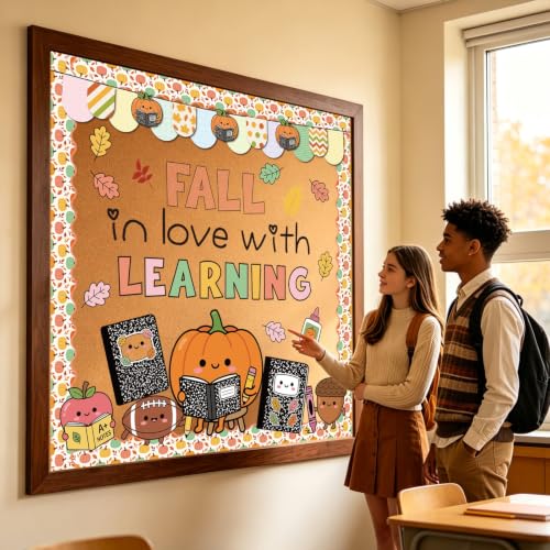 Fall in Love with Learning Classroom Bulletin Board Decorations - color: Fall in Love With Learning