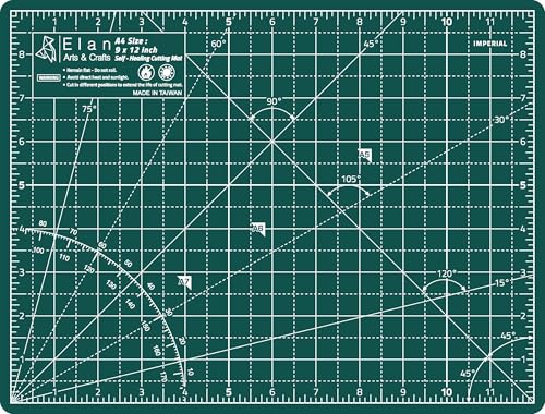 Elan INCH A4 Green Cutting Mat, Self-Healing Cutting Mat, Cutting Plate, Cutting Mat, Sewing Cutting Mat, Cutting Mat, A4 Cutting Mat, Patchwork Mat 12 x 9 INCH - style: 12 x 9"