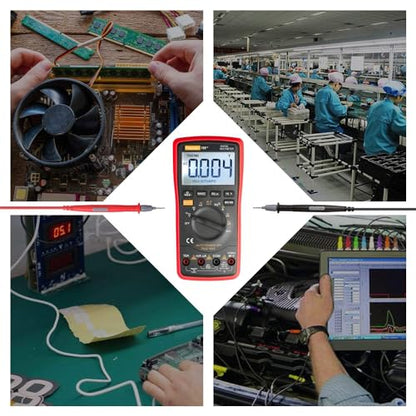 6000 Counts TRMS Auto Ranging Digital Multimeter, Red - color: Red