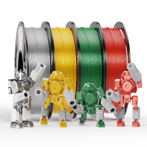 YOOPAI PLA Silk Filament 1.75mm, 250g Starter Bundle, 4 Rolls - color: Pla Bundle-250gx4-112020017