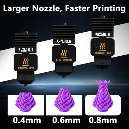 2-Pack Upgraded 0.6MM Hotend kit for Bambu lab P2S/X2D/H2D/H2S/H2C（4-PK Silicone Socks with QR Code）, Extruder Include Hardened Steel Nozzle and electroplated Heating Block for bambus 3D Printer - style: 2PK 0.6mm Hotend