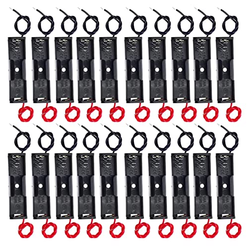 20pcs AA Battery Holder 1x 1.5V AA Battery Holder 1 Solt AA Battery Holder with Wires