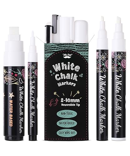 Mr. Pen- Liquid Chalk Marker Pen, 4 Pack, Assorted Size Tip - size: Assorted Size & Tip