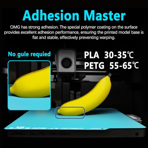 OMG Cool Plate for Bambu Lab X2D/P2S/P1S/P1P/A1/X1/X1C, 257x257mm Thicker Magnetic Bamboo Build Plate with Supertack Smooth Surface, Low-Temperature 3D Printer Bed Plate for PLA PETG Printing - size: 257x257mm for P1S/P2S/X1/A1
