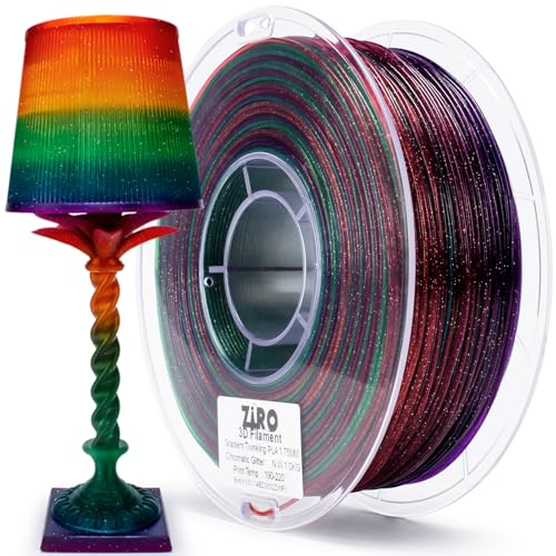 ZIRO Fast Color Change Twinkling PLA, 1.75mm Filament, Chromatic Glitter - color: Chromatic Glitter