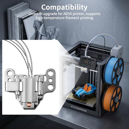 AD5X Hotend Heating Assembly Kit,Heat Insulation Block with Heater Cartridge