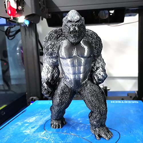 PLA Silk Black Silver 3D Printer Filament 1.75mm, Metallic Silk PLA Filament, Glossy Black and Silver Filament, Shiny Dual Color 3D Printing Filament for Figures, Armor, 1kg Spool - color: Pla_n2_silverblack