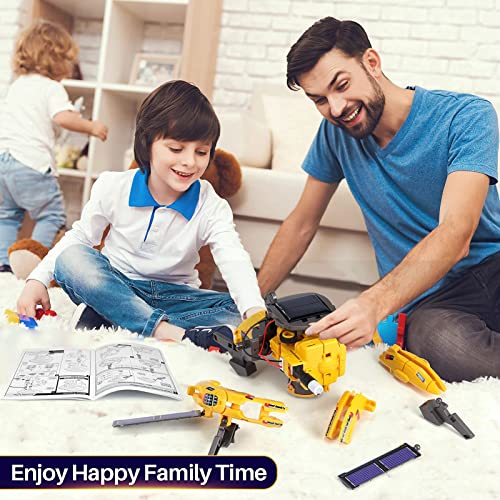 COBFDHA STEM Projects for Kids Age 8-12, Science Kits Boys, Solar Robot Space Toys Gifts 8-14 Year Old Teen Boys Girls, 120Pcs Building Experiments Robots Teenage Ages 9 10 11 12 , Yellow - color: Yellow