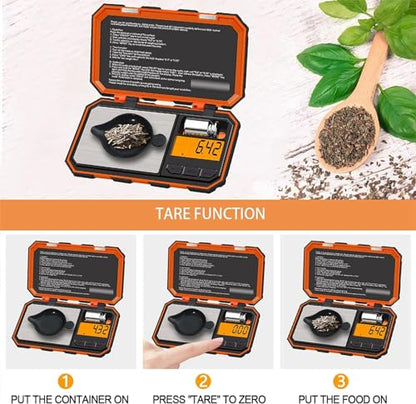 UNIWEIGH Digital Gram Scale,200g/0.01g High Precision Pocket Mini Scales