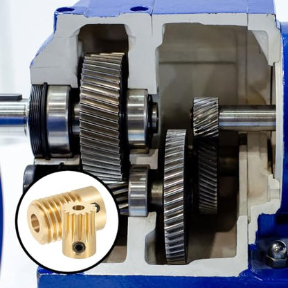 uxcell Worm Gear Set 15T 0.5 Module 15:1 Reduction Rate, Right Rotation Drive Gear Box Wheel Reduce Transmission Part (Brass Gear-3mm Bore, Brass Rod 6mm Bore) - size: Gear-3mm, Rod-6mm Bore, style: 0.5M-15T