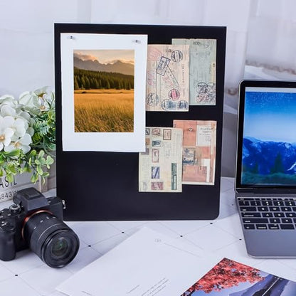 Leinuosen 1 Pcs 12 x 10 Inch Magnetic Display Board Stand, Black - color: Black, size: 12 x 10 Inch