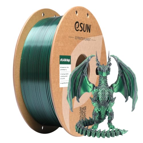 eSUN Silk PLA 3D Printer Filament 1.75mm Black Green Dual Color Filament - color: Black Green