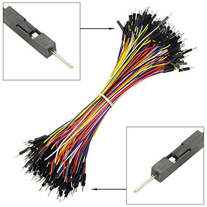 150PCS 5 Colors 1Pin 2.54mm Male to Male Breadboard Jumper Wire PVC Soldering Brushless Motor Double-end Tinning Connector Cable(PCB Jump Circuit Board Cable Wire Set) 200mm