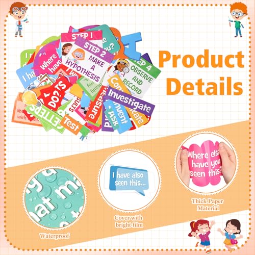 Pajean 93 Pcs Science Talk Bulletin Board Set Science Posters - style: Science Talk