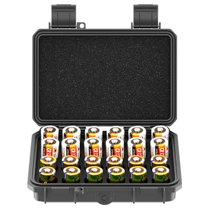 24 Slots CR2 CR123 CR123A Lithium Battery Organizer Case IP67 Waterproof - color: 24 Slots CR123 Battery Case