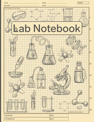 Laboratory Notebook: Lab Notebook for Graduate Student Researchers | 120 Pages | 5x5 Quad Ruled Grid | 8.5 x 11 inches