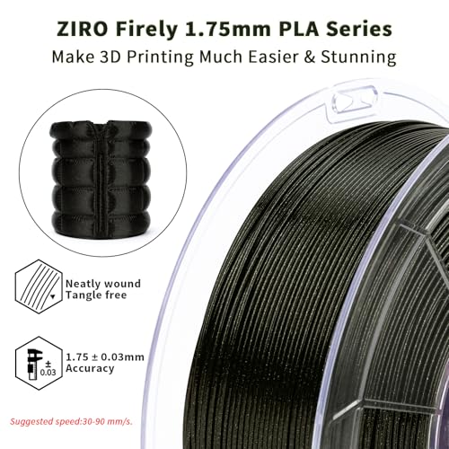 ZIRO Super Shiny Sparkle Glitter PLA, Firely Series 2.2lb, Obsidian Gold - color: Obsidian Gold