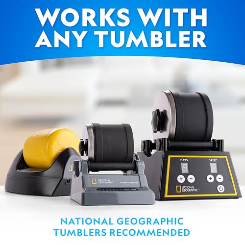 NATIONAL GEOGRAPHIC Rock Tumbler Grit and Polish Refill Kit - Tumbling Grit Media, Polish Up to 20 lbs. of Rocks, Works with any Rock Polisher & Tumbler Supplies - style: Bulk Grit Media