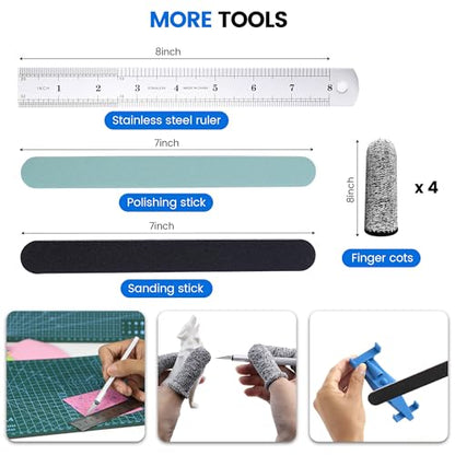 45 Pcs 3D Printer Tool Kit, 3D Printer Accessories Includes Nozzle Cleaning Kit, Deburring Tool, Files, Pliers, Removal Scrapers Suitable for 3D Print Removing, Cleaning, Finishing - style: 45PCS