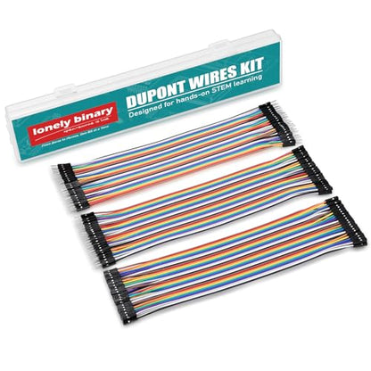 LONELY BINARY 120-Pack Breadboard Jumper Wires 20cm M-M M-F F-F for C++