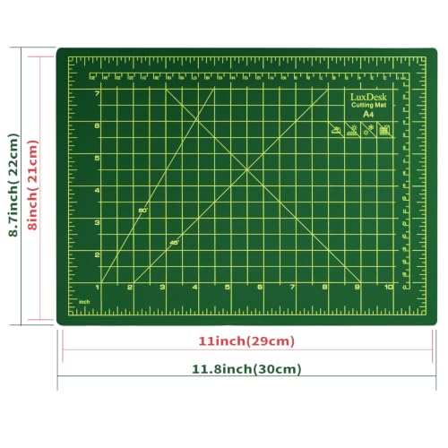 Self Healing Cutting Mat A4，5-Layer Double-Sided Rotary Cutting Mat 9 x 12 in, Craft Cutting Board Suitable for Sewing, Fabric Cutting, Crafts, and Hobbies