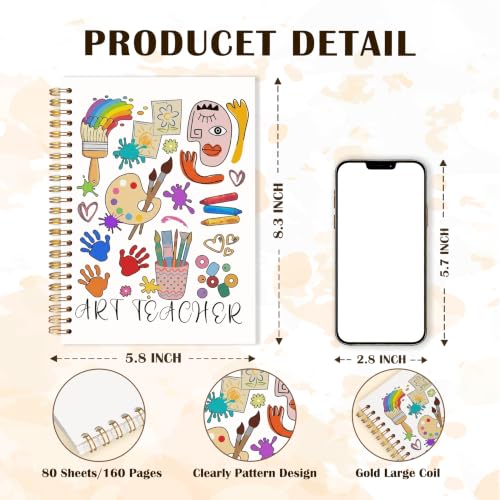 Qabliqo Art Teacher Gifts Spiral Notebook Journal - color: Art Teacher