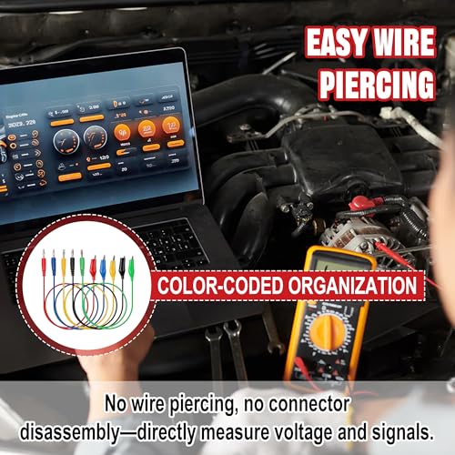 30pcs Multimeter Back Probe Pins for Car Repairing Diagnostic Circuit Test - color: 30pcs-colorful