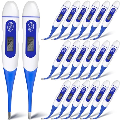 TrelaCo 20 Pcs Digital Thermometers, Oral Fast Reading, Blue - size: Blue