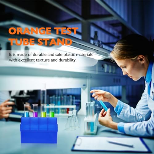 ULTECHNOVO Blue Centrifuge Tube Storage Box 3 Pack 50 ml Tube Holder Rack with Lid Freezer Container for Laboratory Test Tubes Scientific Research School and Personal Use