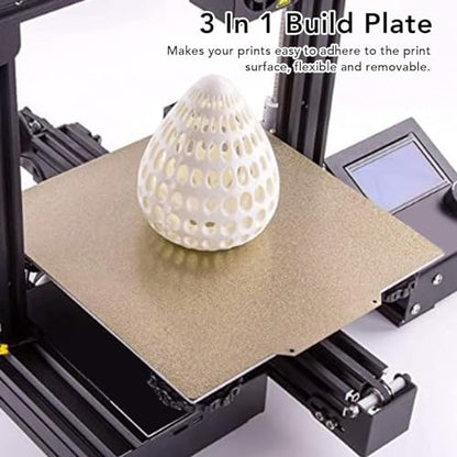 510x510mm Double Sided PEI Build Plate, Magnetic Flexible Spring Steel Heated Bed Platform, Matte Finish 3D Printer Build Surface Compatible with PLA ABS PETG TPU