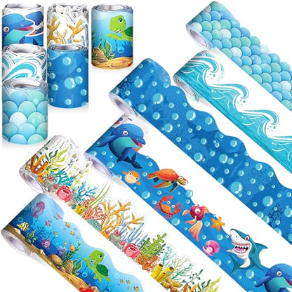 Tenceur 160ft 6 Rolls Ocean Bulletin Board Borders Decoration - style: Ocean Style