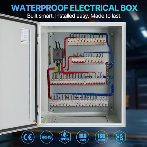 24x20x10 Inch NEMA Enclosure Metal Outdoor Electrical Box - size: 24"H × 20"W × 10"D
