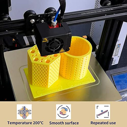 PEI Sheet Magnetic Bed Flexible Spring Steel Platform with 3M Adhesive, 220x220mm（8.66 8.66inch) for Anet A8, A6, Robo R2, Wanhao Duplicator6, Duplicator i3 Monoprice Maker 3D Printers. - size: 250