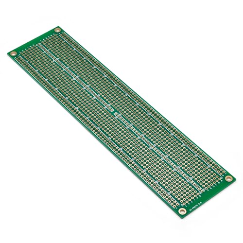 Double Sided ENIG Protoboard, Solderable Breadboard, Electronic Circuit Board for DIY Prototype Circuit, FR4, Plated Through Hole Solder Prototype Board, ST-PROTO-2-8 (2" x 8") - style: 2" x 8"
