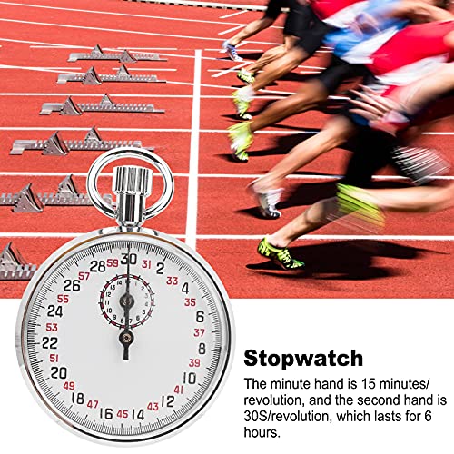 Mechanical Stopwatch Handheld Mechanical Stopwatch Sports Chronograph Running Timer Round Stopwatch Running Timer for Sports,Competitions,Games