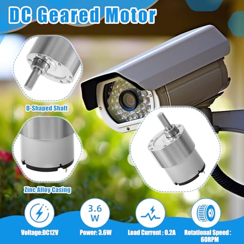 Copkim 12V DC Geared Motor Kit, 60rpm - style: 60rpm