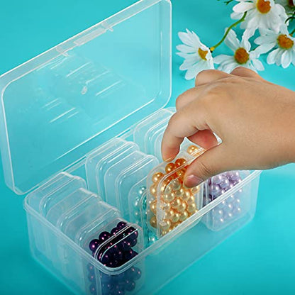 13 Pack Small Plastic Bead Organizers with Clear Case, 2.5 x 1.8 x 0.8 Inch - size: 2.5 x 1.8 x 0.8 Inch