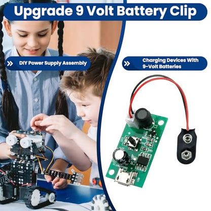 2Pcs 9V Battery Snap to 2-Pin PH2.0 Connector Cable